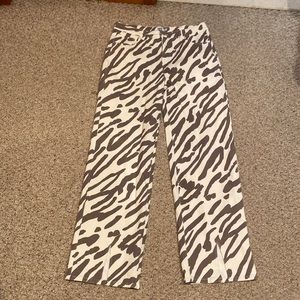 Princess Polly zebra print jeans. Never worn!